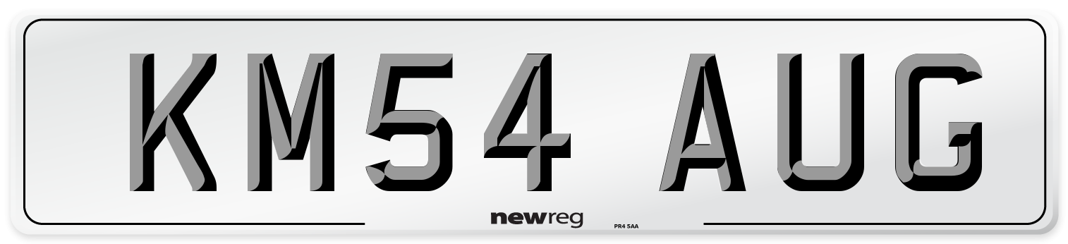 KM54 AUG Number Plate from New Reg